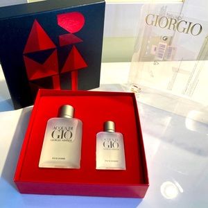 Giorgio Armani Acqua Di Gio Eau De Toilette Spray 2 Piece Set 3.4 + 1 fl Oz New